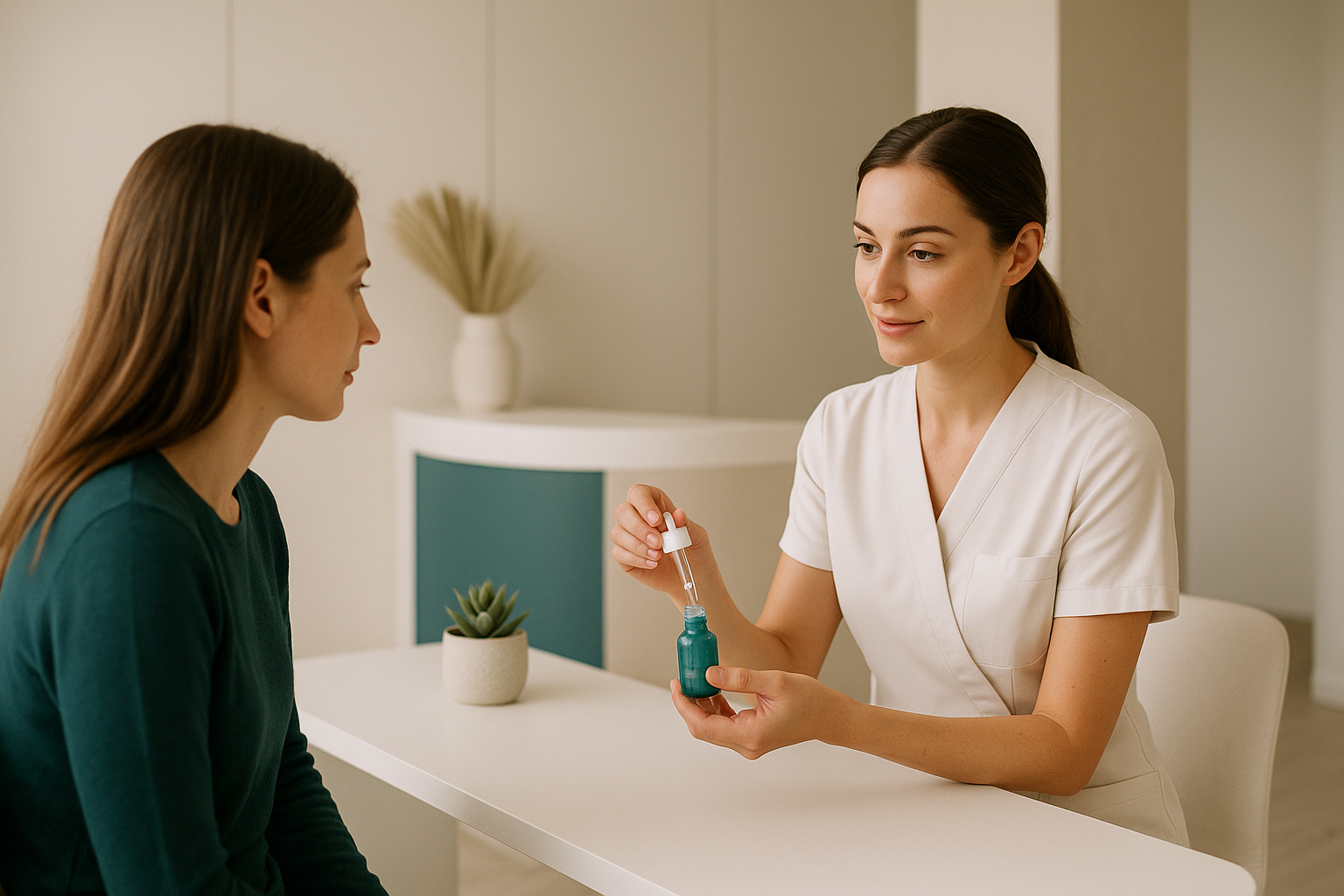 Asesoramiento postratamiento con aplicación tópica de exosomas en una clínica de medicina estética en España